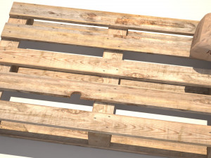 cement bags on pallet 3D 模型