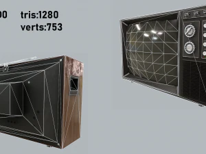 zabytkowy telewizor Model 3D