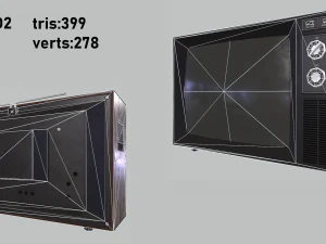 zabytkowy telewizor Model 3D