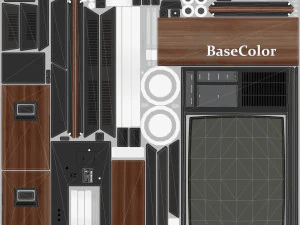 zabytkowy telewizor Model 3D