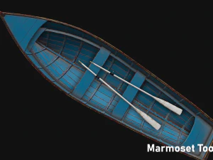 barco de madeira Modelo 3D