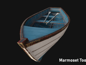 wooden boat Modèle 3D
