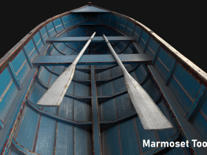 wooden boat Modèle 3D