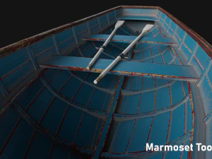 wooden boat 3D Model