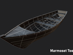 wooden boat Modèle 3D