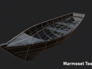 wooden boat 3D Model