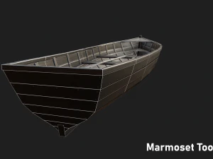 wooden boat 3D Model
