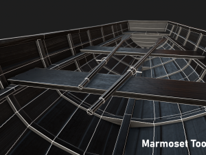 wooden boat Modèle 3D