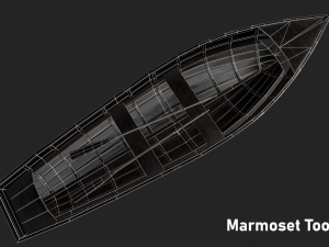 wooden boat Modèle 3D
