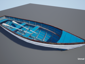 wooden boat Modèle 3D