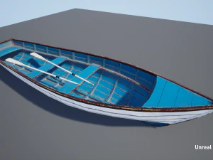 wooden boat 3D Model