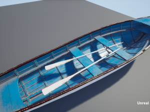 wooden boat Modèle 3D