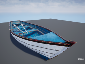 wooden boat Modèle 3D