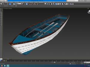 wooden boat Modèle 3D