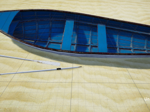 wooden boat Modèle 3D