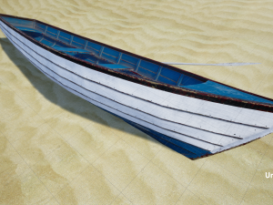 wooden boat Modèle 3D