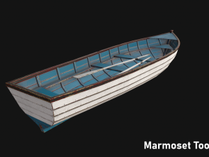 wooden boat Modèle 3D