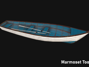 wooden boat Modèle 3D