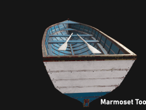 wooden boat Modèle 3D