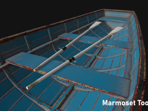 wooden boat Modèle 3D