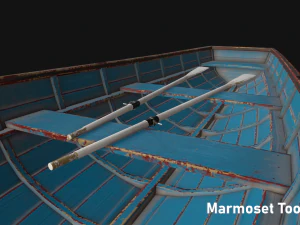 wooden boat 3D Model