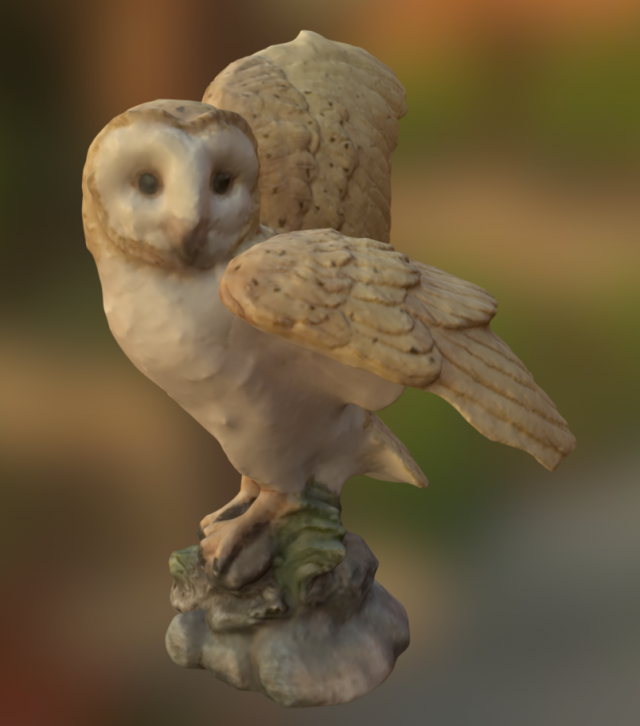 barn owl 3D Print Model .c4d .max .obj .3ds .fbx .lwo .lw .lws