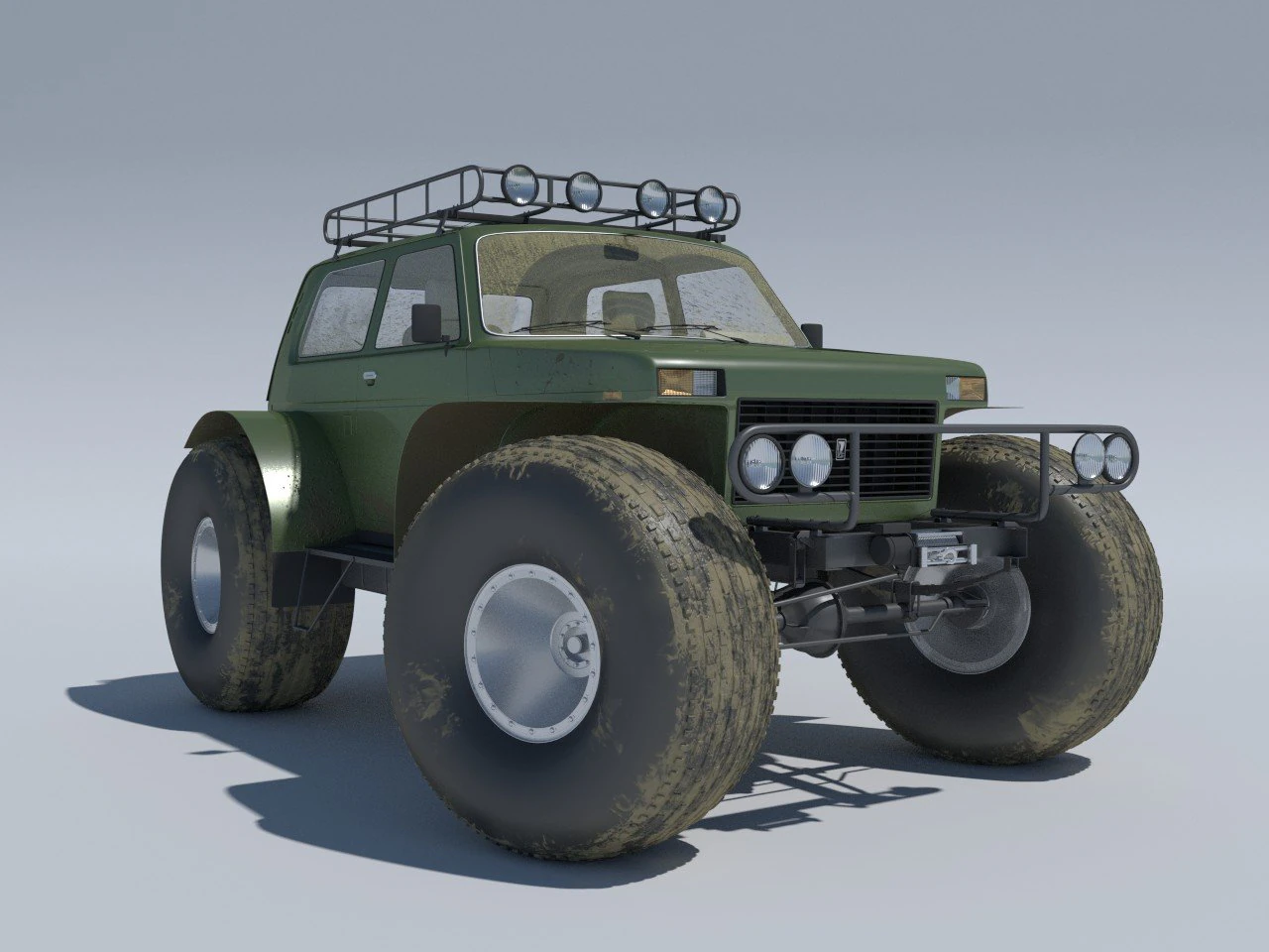 lada niva marsh 1922 3D Model .c4d .max .obj .3ds .fbx .stl .blend 