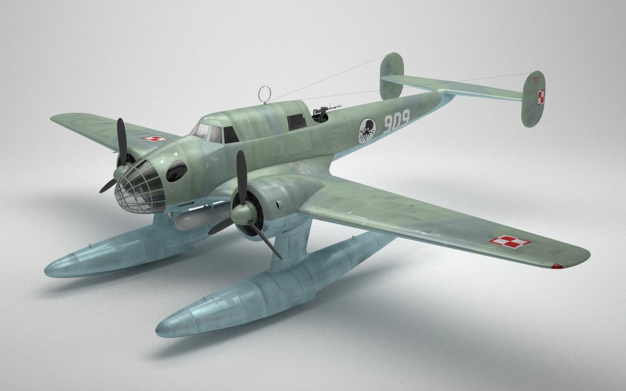 rwd-22 torpedo bomber 3D Model .c4d .max .obj .3ds .fbx .stl .blend 