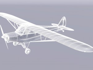 piper pa-18 supercub Model 3D