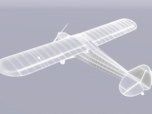piper pa-18 supercub Model 3D
