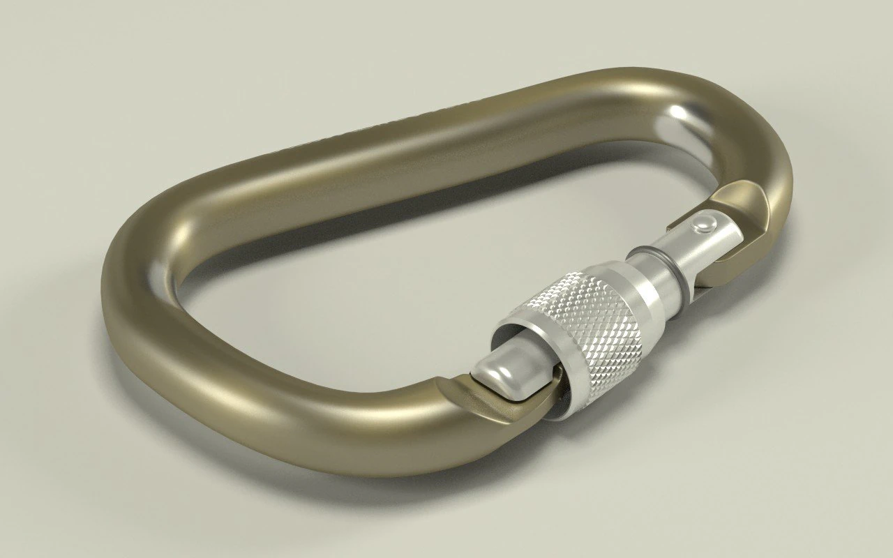 climbing carabiner 3D Model .c4d .max .obj .3ds .fbx .stl .blend