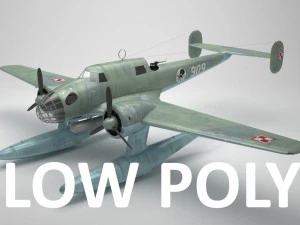 bombardero torpedero rwd-22 de baja poli Modelo 3D