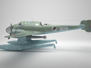 rwd-22 torpedo bomber low poly Modelo 3D