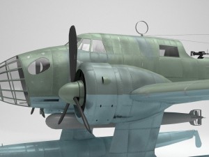 rwd-22 torpedo bomber low poly Modelo 3D