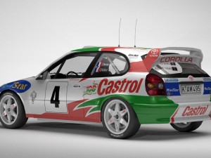 toyota corolla wrc low poly 3D मॉडल