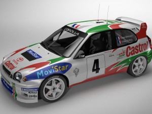 toyota corolla wrc low poly 3D मॉडल