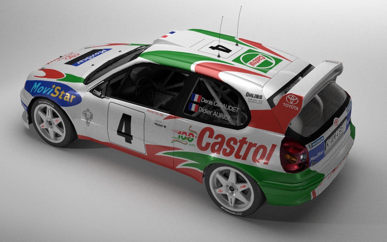 Toyota Corolla Wrc Low Poly 3D Модель In Гоночные 3DExport