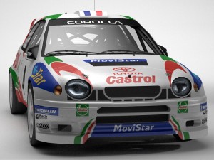 toyota corolla wrc low poly 3D मॉडल