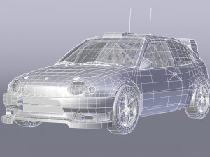 toyota corolla wrc low poly 3D मॉडल