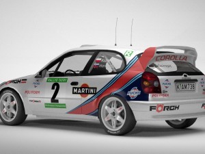 toyota corolla wrc low poly 3D मॉडल