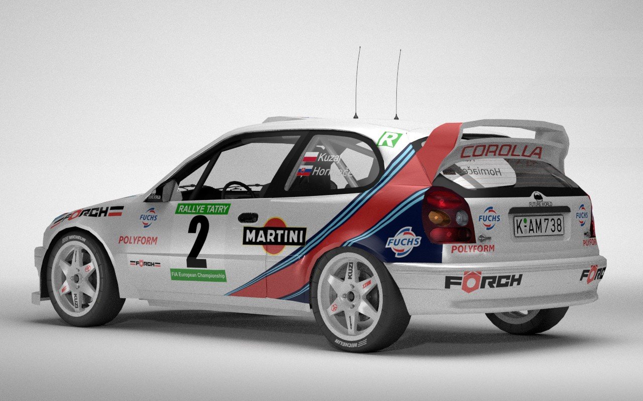 Toyota Corolla Wrc Low Poly 3D Модель In Гоночные 3DExport