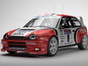 toyota corolla wrc low poly 3D मॉडल