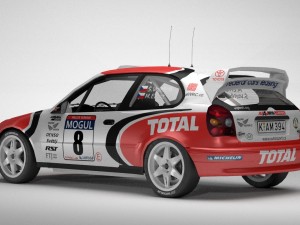 toyota corolla wrc low poly 3D मॉडल