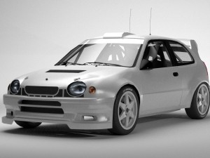 toyota corolla wrc low poly 3D मॉडल