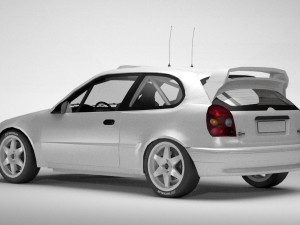 toyota corolla wrc low poly 3D मॉडल