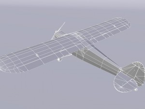 piper pa-18 supercub low poly 3D Model
