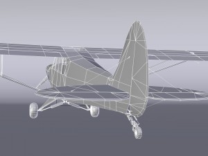 piper pa-18 supercub low poly 3D Model