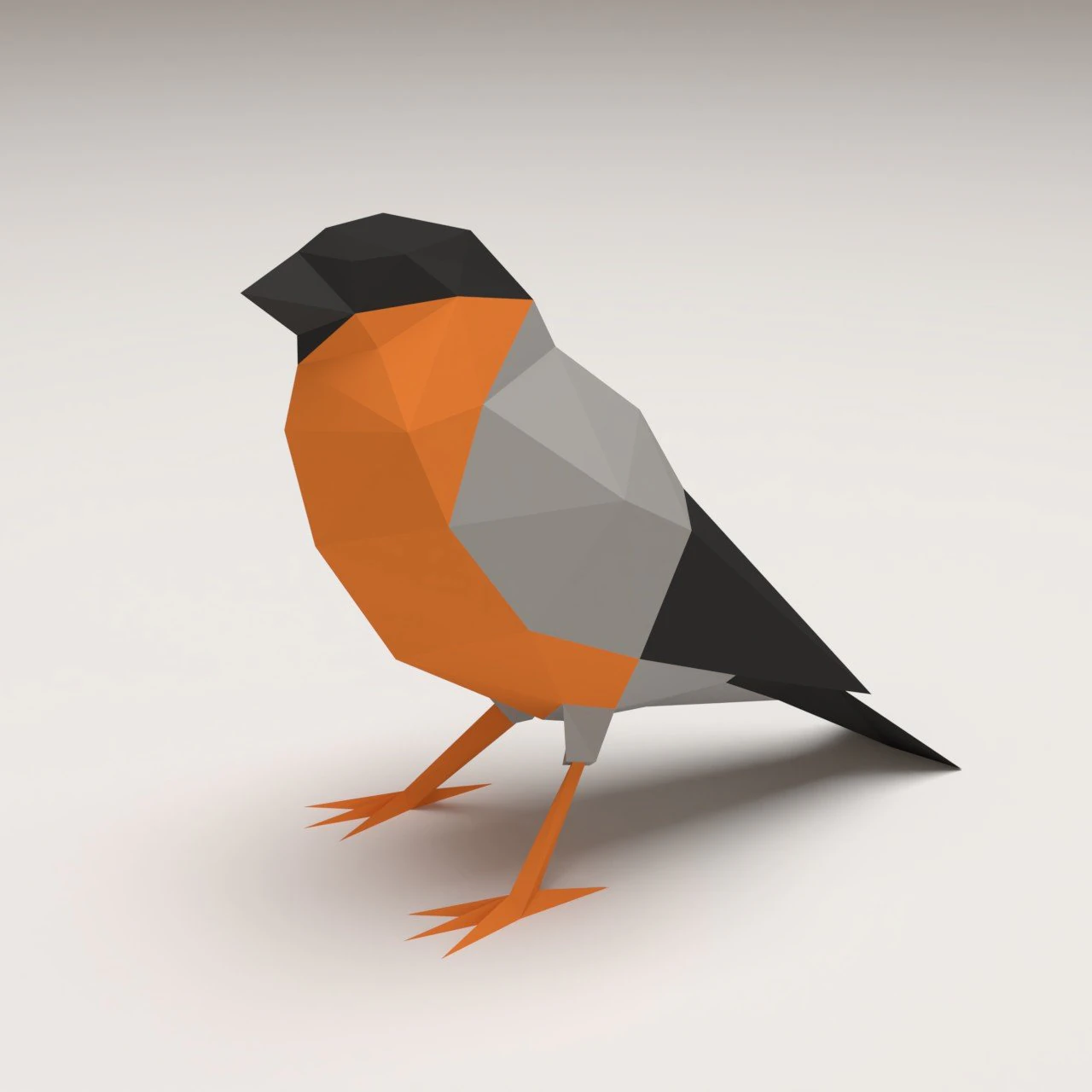bird - bullfinch 3D Print Model .c4d .max .obj .3ds .fbx .stl .blend 
