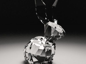 glass rabbit Model 3D