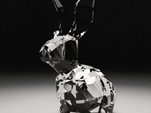 glass rabbit 3D 模型